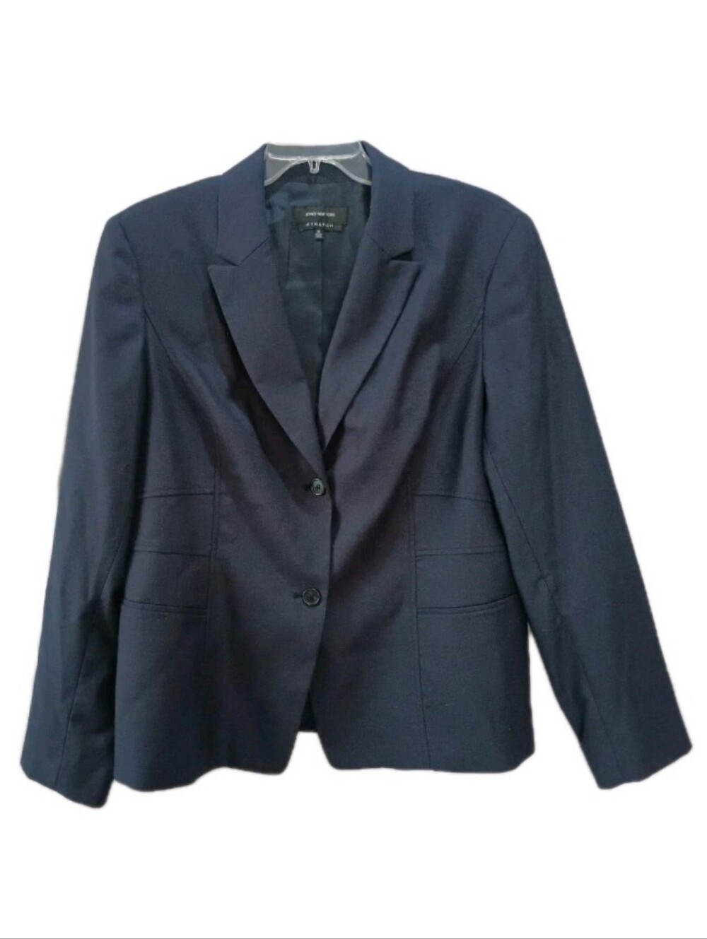 NWT Jones New York Stretch Blazer Navy Blue Size 16